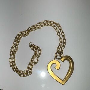 Gold Heart Pendant Necklace